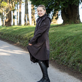 EQUIDRY Girl's Bronte Riding Coat with Removable Hood #colour_brown