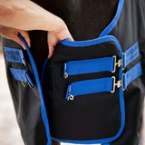 Horseware Ireland Amigo Straight Front Chest Extender #colour_black-classic-blue