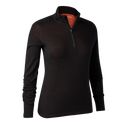 Deerhunter Women's Quinn Merino 1/2 Zip Undershirt #colour_black-oak