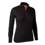 Deerhunter Women's Quinn Merino 1/2 Zip Undershirt #colour_black-oak