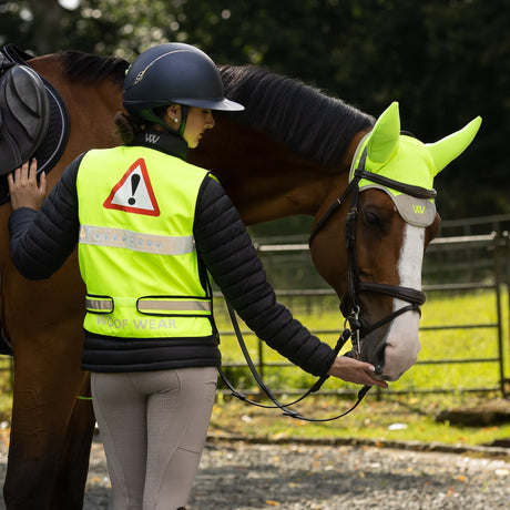 Woof Wear Hi Vis Noise Cancelling Fly Veil #colour_hi-vis-yellow