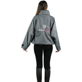 EQUIDRY Women's Thin Fleece Shortie #colour_grey-peacock-pink