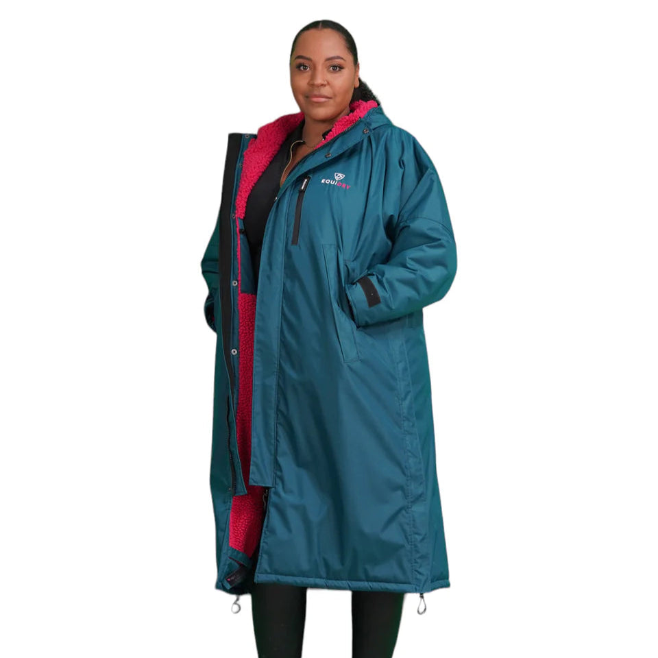 EQUIDRY Women's Thick Fleece Evolution #colour_teal-peacock-pink