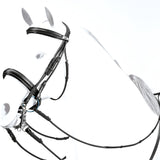 Equipe Weymouth Patent Detail Rolled Bridle with Reins #colour_black