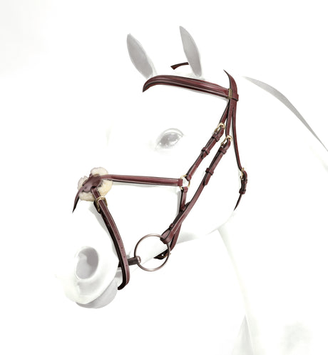Equipe Emporio Grackle Bridle with Brass Fittings #colour_brown