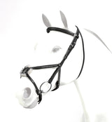 Equipe Emporio Figure 8 Padded Bridle with Brass Fittings - No Reins #colour_black