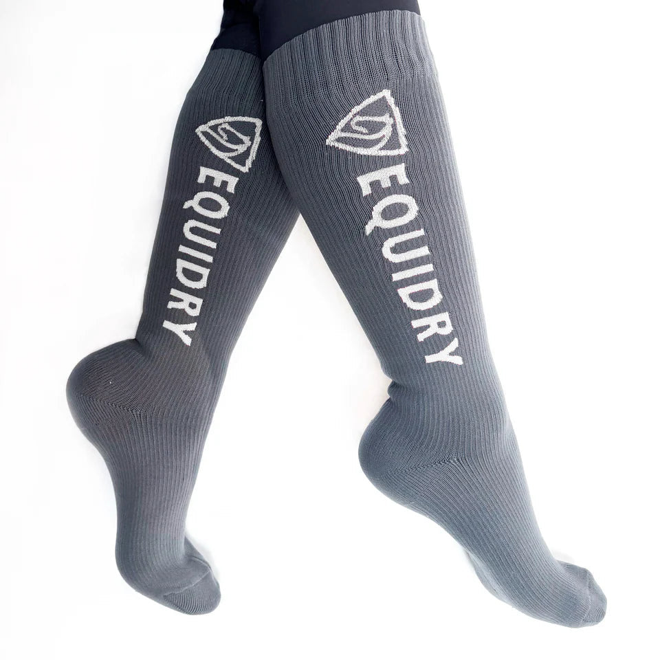 EQUIDRY Waterproof Socks #colour_grey-white