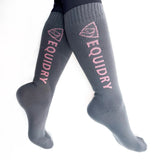 EQUIDRY Waterproof Socks #colour_grey-pale-pink