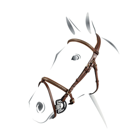 Equestro English Headboard In Clincher Leather #colour_cognac