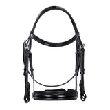 Equestro Leather Dressage Bridle Without Reins #colour_black