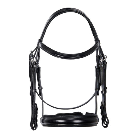Equestro Leather Dressage Bridle Without Reins #colour_black