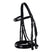 Equestro Leather Dressage Bridle Without Reins #colour_black