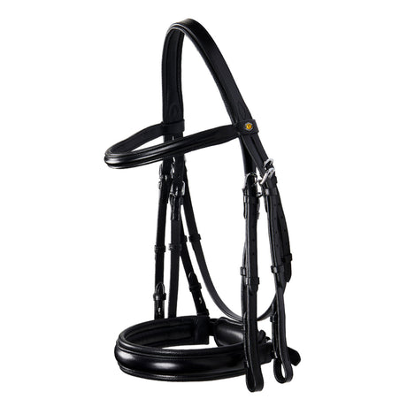 Equestro Leather Dressage Bridle Without Reins #colour_black