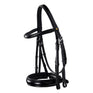 Equestro Leather Dressage Bridle Without Reins #colour_black