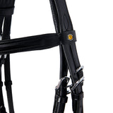 Equestro Leather Dressage Bridle Without Reins #colour_black