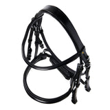 Equestro Leather Dressage Bridle Without Reins #colour_black