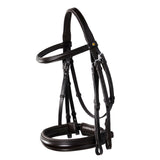 Equestro Leather Dressage Bridle Without Reins #colour_brown