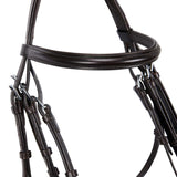Equestro Leather Dressage Bridle Without Reins #colour_brown