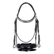 Equestro English Leather Bridle With Glitter New #colour_black
