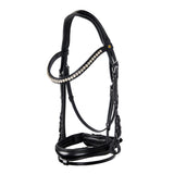 Equestro English Leather Bridle With Glitter New #colour_black