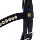 Equestro English Leather Bridle With Glitter New #colour_black