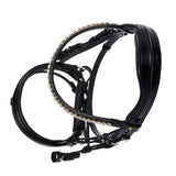 Equestro English Leather Bridle With Glitter New #colour_black
