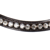 Equestro English Leather Bridle With Glitter New #colour_brown