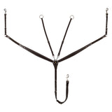 Equestro Tanned Leather Fork Breastplate #colour_brown