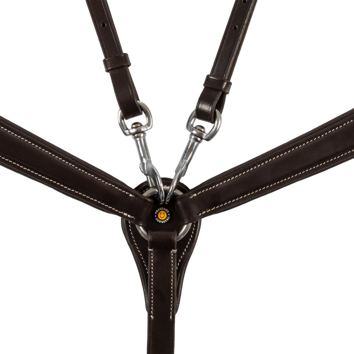 Equestro Tanned Leather Fork Breastplate #colour_brown