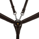 Equestro Tanned Leather Fork Breastplate #colour_brown