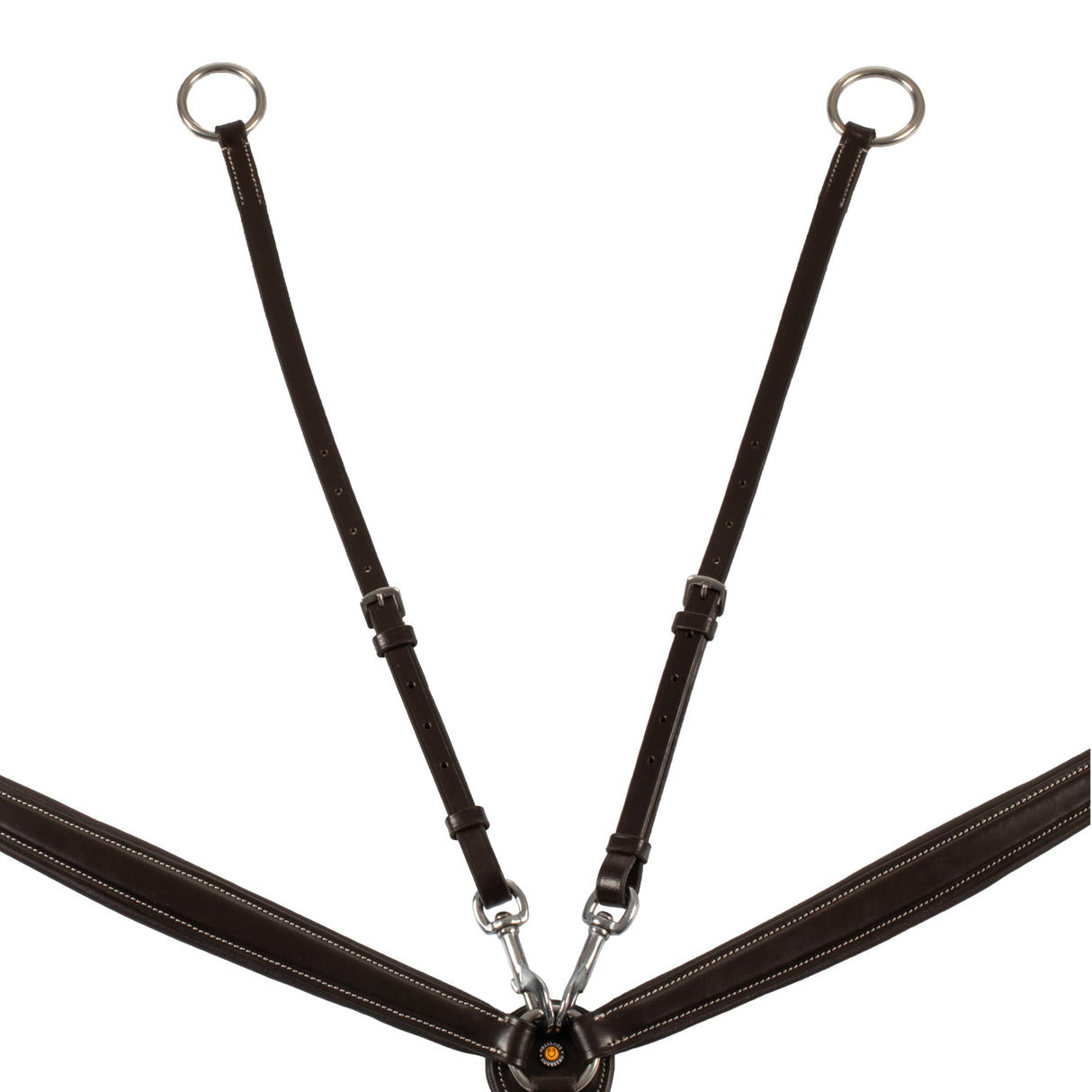 Equestro Tanned Leather Fork Breastplate #colour_brown