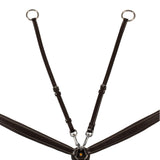 Equestro Tanned Leather Fork Breastplate #colour_brown