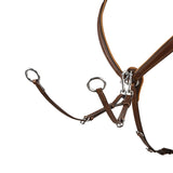 Equestro Tanned Leather Fork Breastplate #colour_cognac