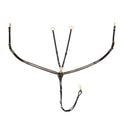 Tanned leather fork breastplate with brass clincher
