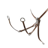 Equestro Tanned Leather Fork Hunting Breastplate #colour_cognac