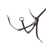 Equestro Tanned Leather Fork Hunting Breastplate #colour_brown