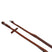 Equestro Leather And Rubber Reins For English Bridle #colour_brown