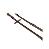 Equestro Rubber-Reinforced Leather Reins For English Bridle