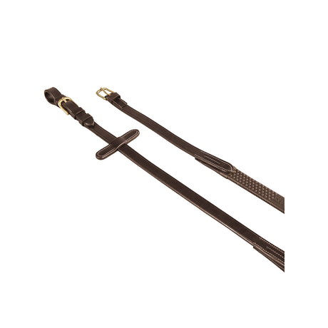 Equestro Rubber-Reinforced Leather Reins For English Bridle