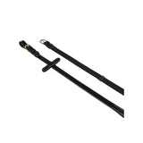Equestro Reins For English Bridle With Brass Buckles #colour_black