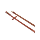 Equestro Reins For English Bridle With Brass Buckles #colour_cognac