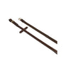 Equestro Reins For English Bridle With Brass Buckles #colour_brown