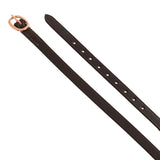 Equestro Spur Straps In Leather And Rose Gold Buckle #colour_brown
