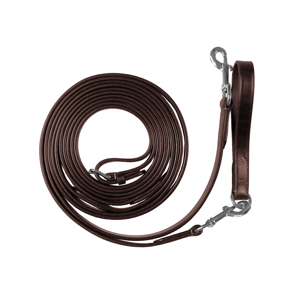 Equestro Leather Draw Reins #colour_black