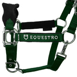 Equestro Halter With Double Adjustment And Lead Rope #colour_green