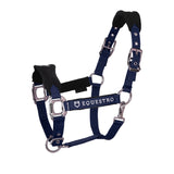Equestro Halter With Double Adjustment And Lead Rope #colour_blue