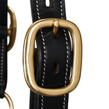 Equestro Soft Leather Halter With Durable Buckles #colour_black