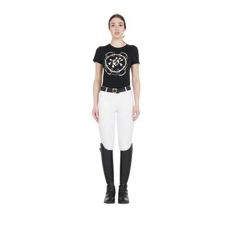 Women's slim fit grip breeches with logo