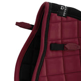 Equestro Shaped Jumping Saddle Pad #colour_burgundy