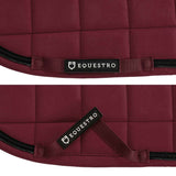 Equestro Shaped Jumping Saddle Pad #colour_burgundy